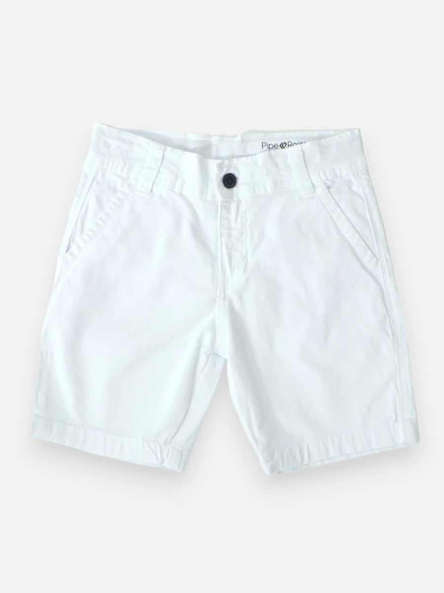 Bermuda en dril R001 Blanco