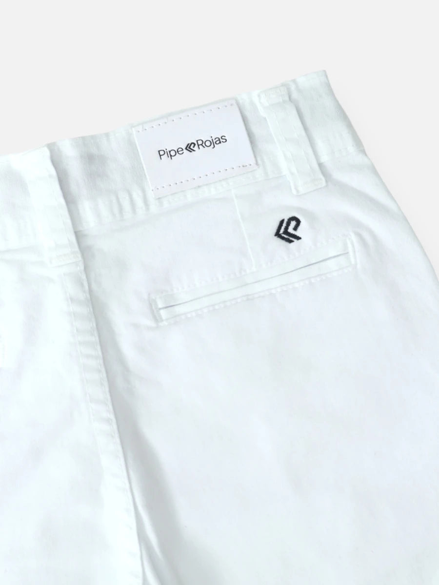 Bermuda en dril R001 Blanco