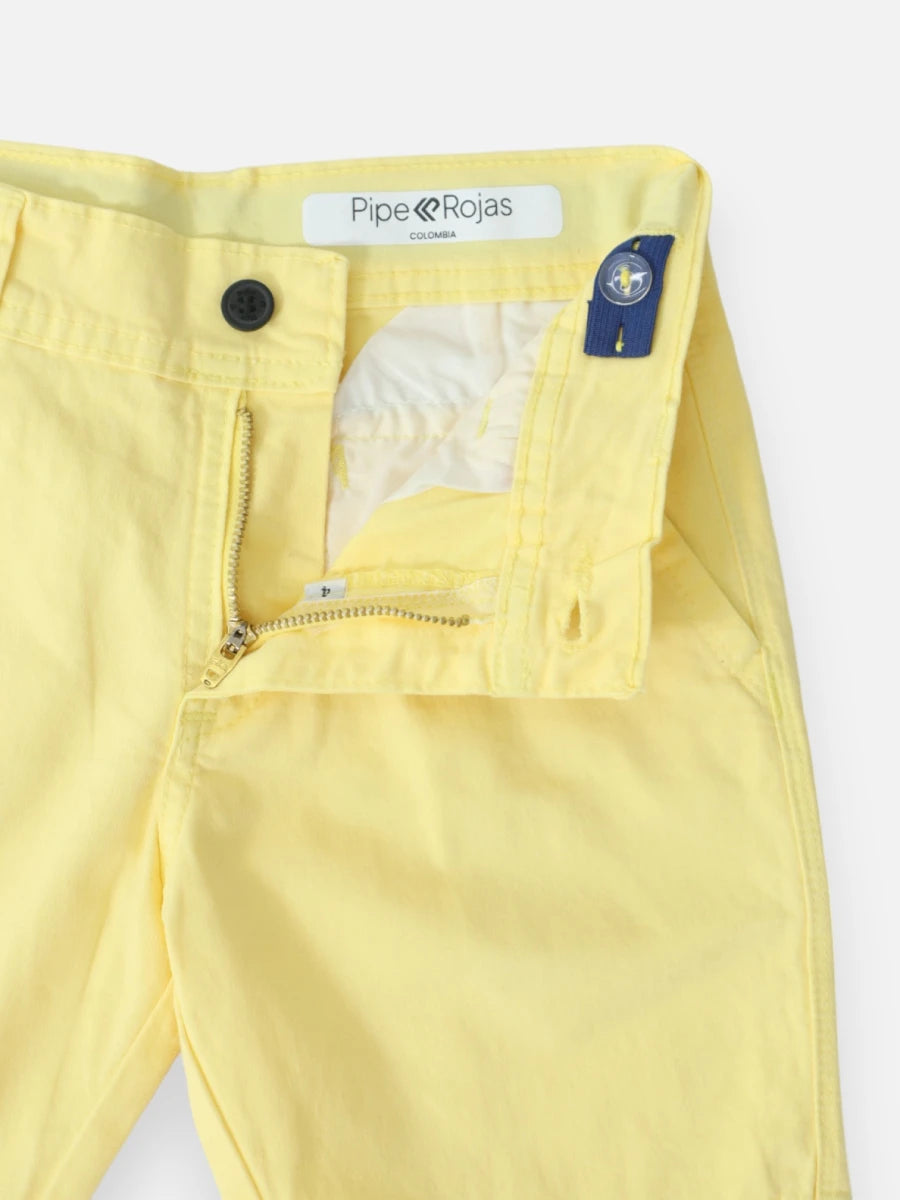 Bermuda en dril R004 Amarilo