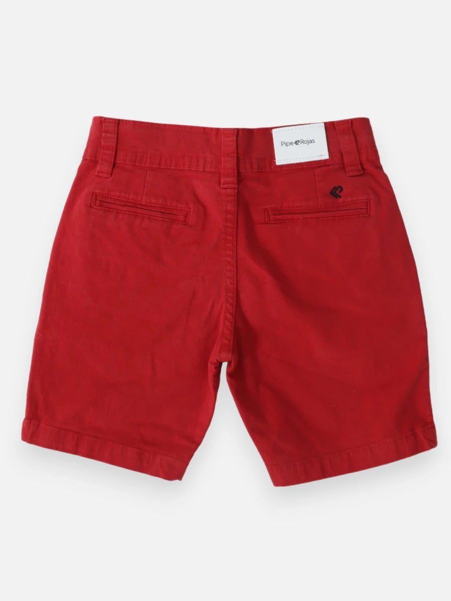 Bermuda en dril R005 Rojo