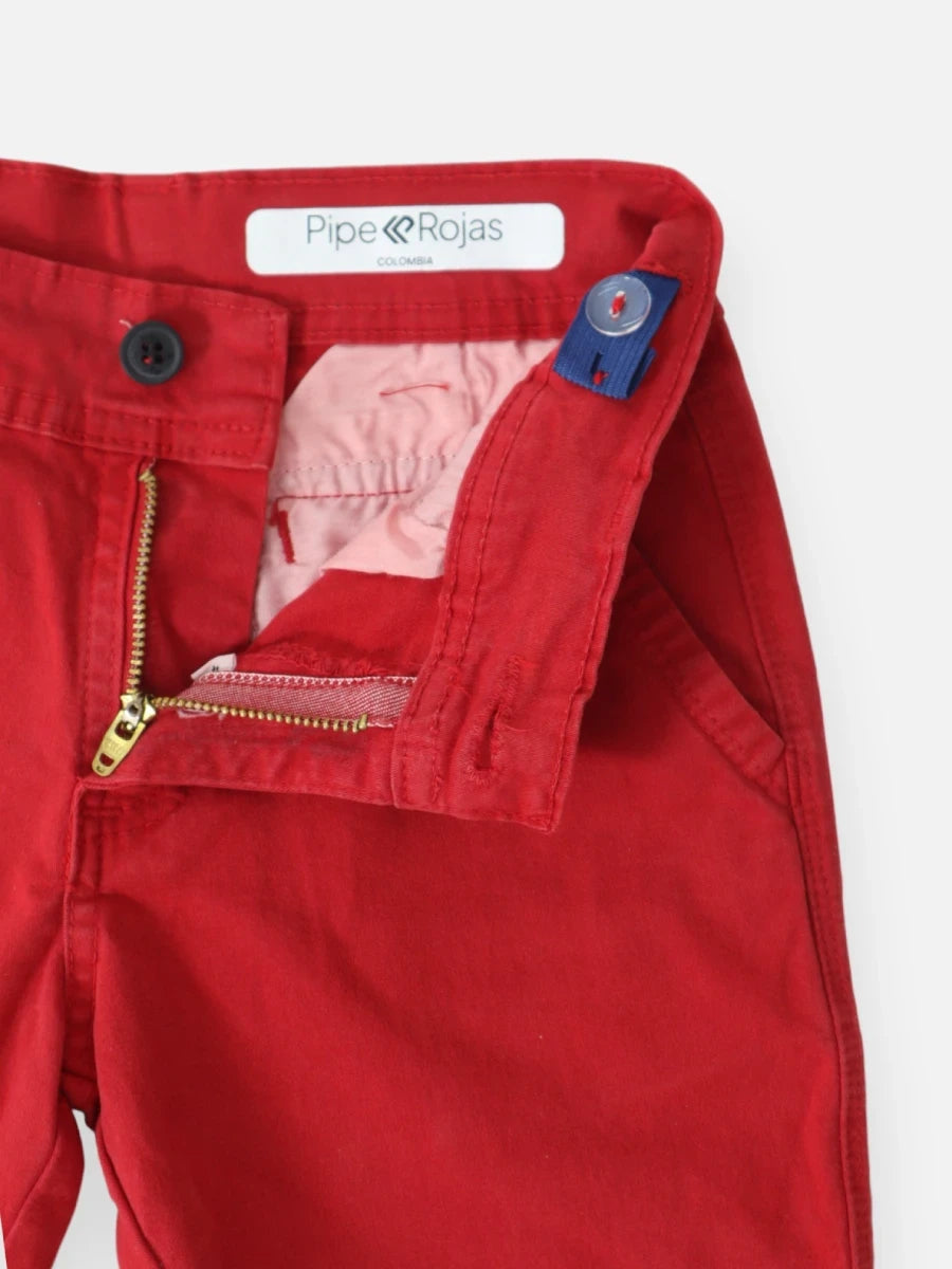 Bermuda en dril R005 Rojo