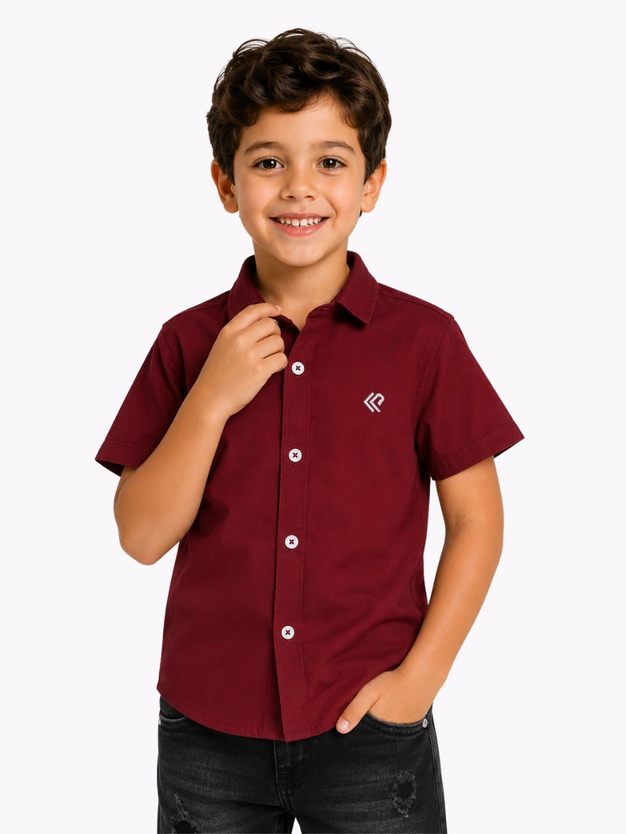 Camisa R023 M/C Vinotinto