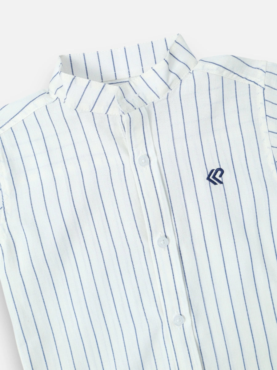 Camisa R040 M/C Líneas en Lino