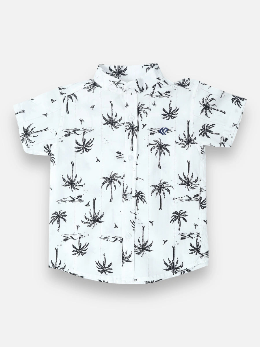 Camisa R041 M/C Palmas en Lino