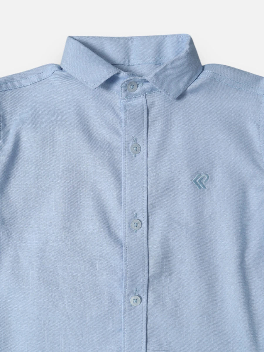 Camisa R048 M/L Lino Azul