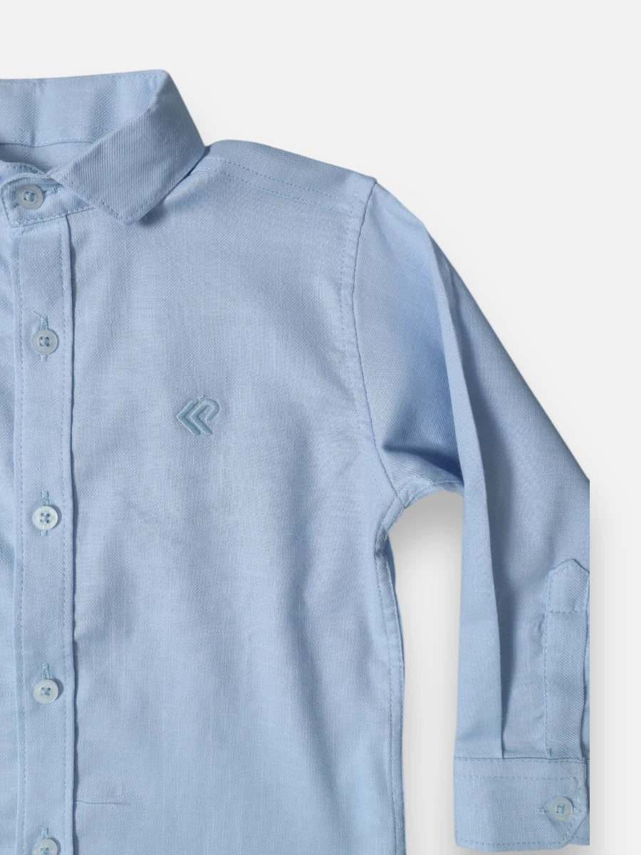 Camisa R048 M/L Lino Azul