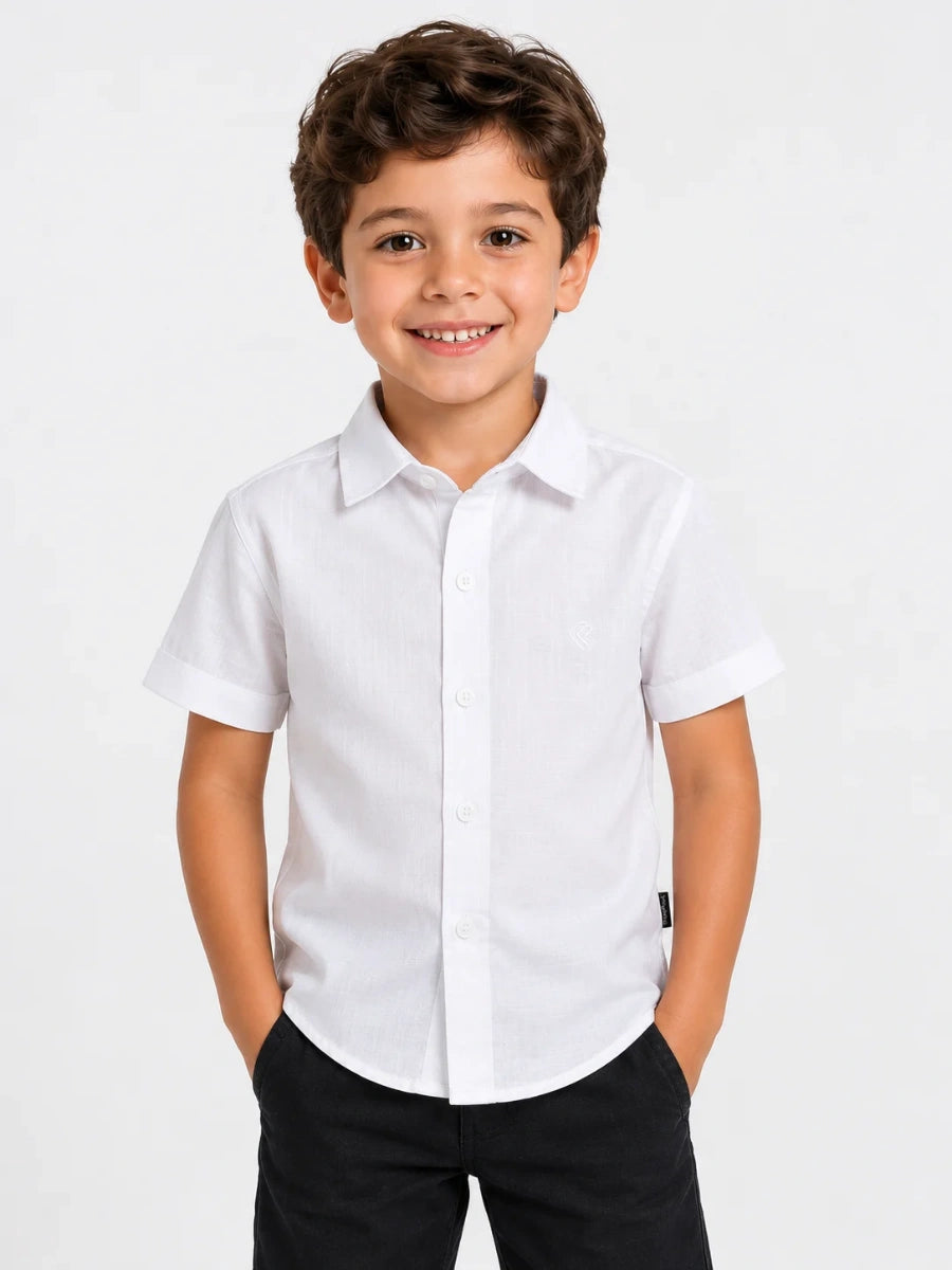 Camisa R053 M/C Lino Blanco