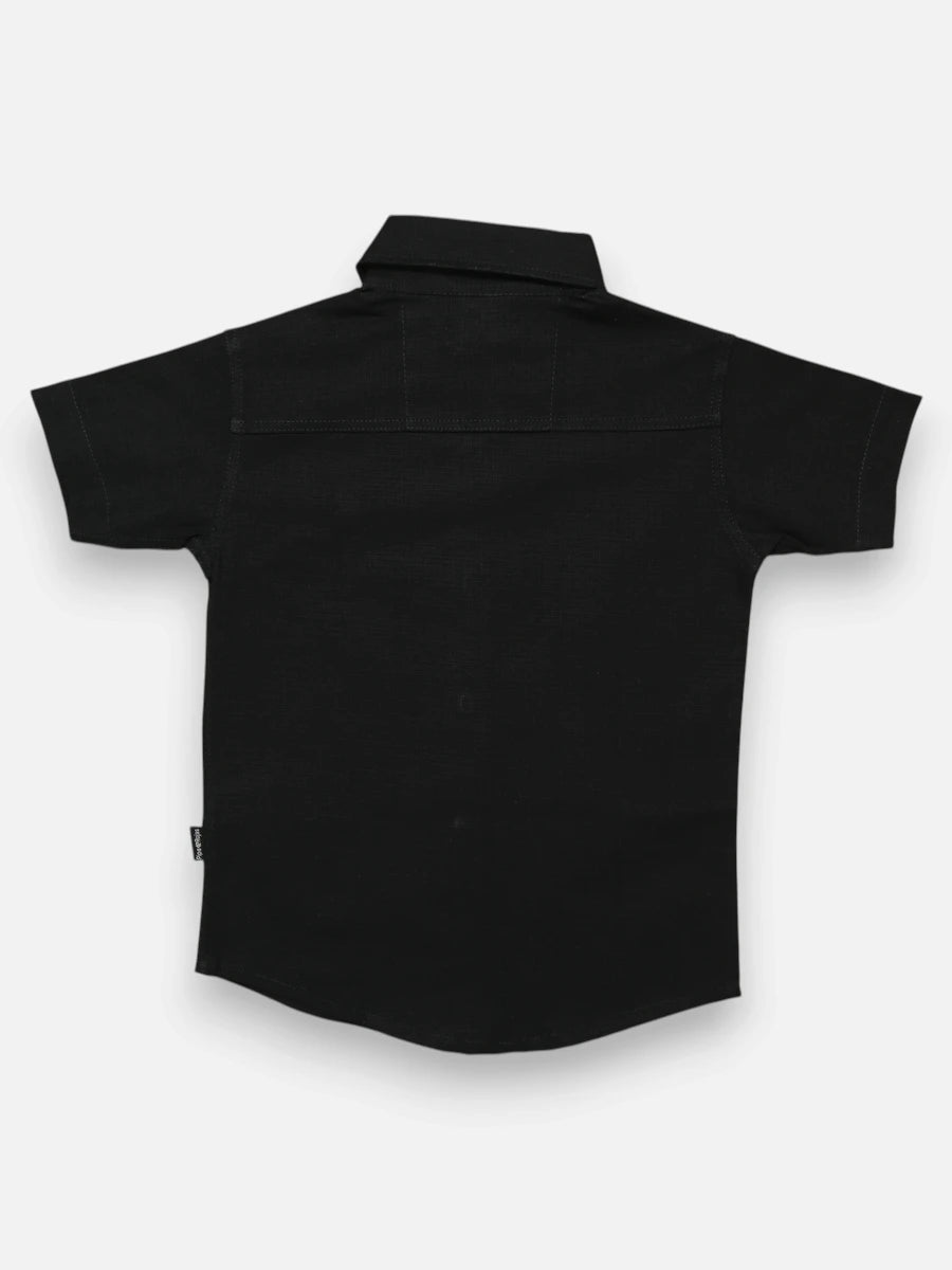 Camisa R057 M/C Lino Negro