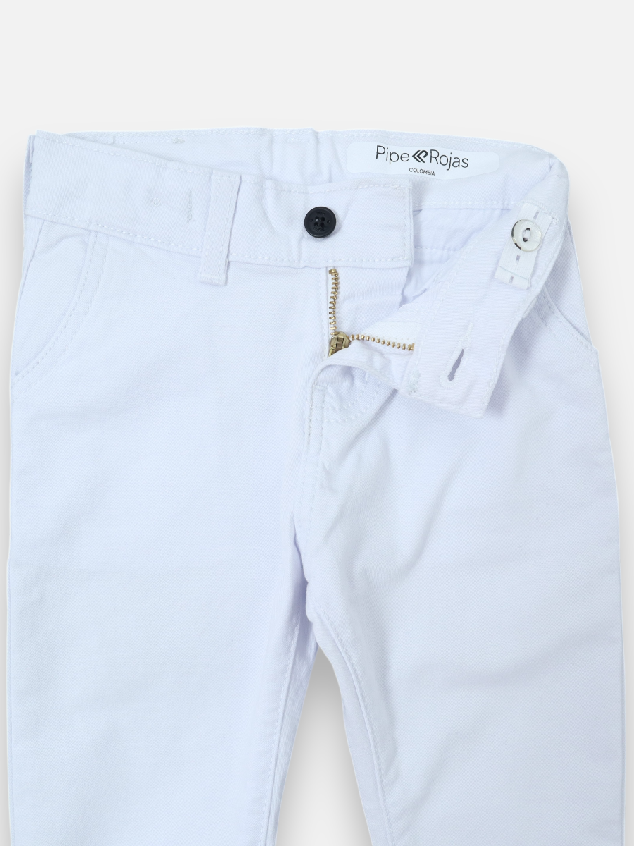 Pantalon en Dril R001 Blanco