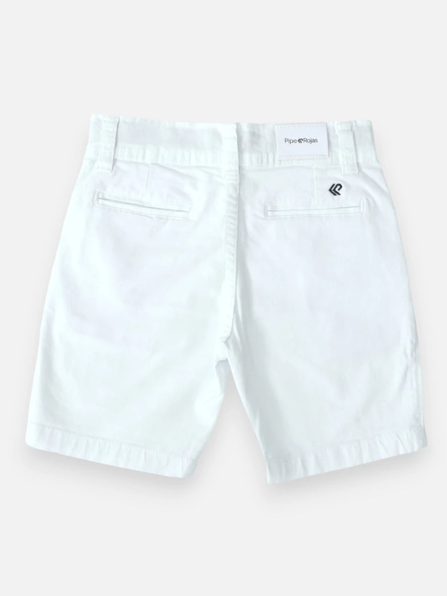 Bermuda en dril R001 Blanco