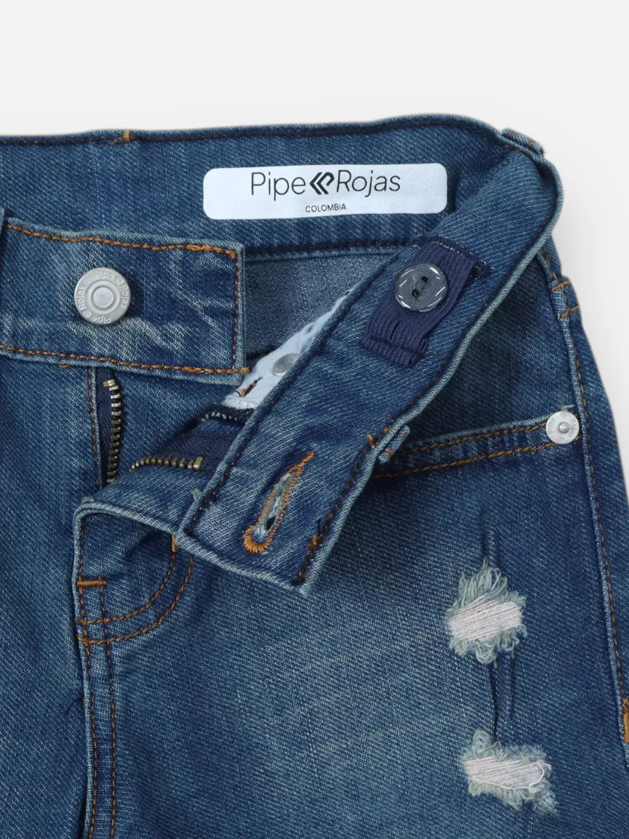 Bermuda en jean R016 Tono Medio
