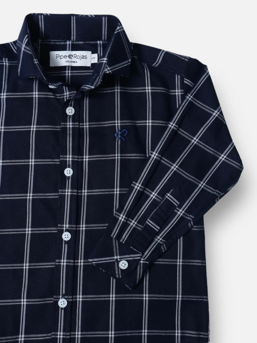Camisa R006 M/L Cuadros