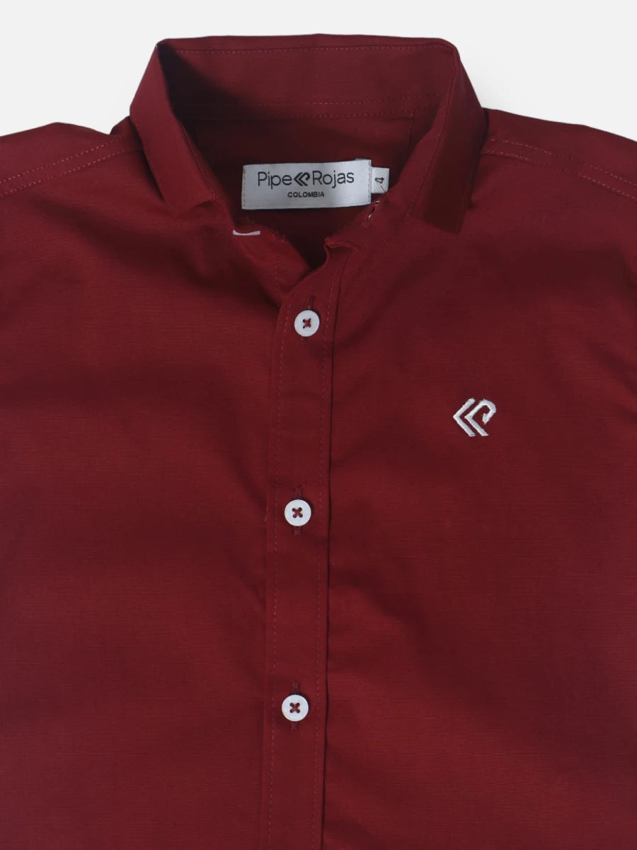 Camisa R023 M/C Vinotinto