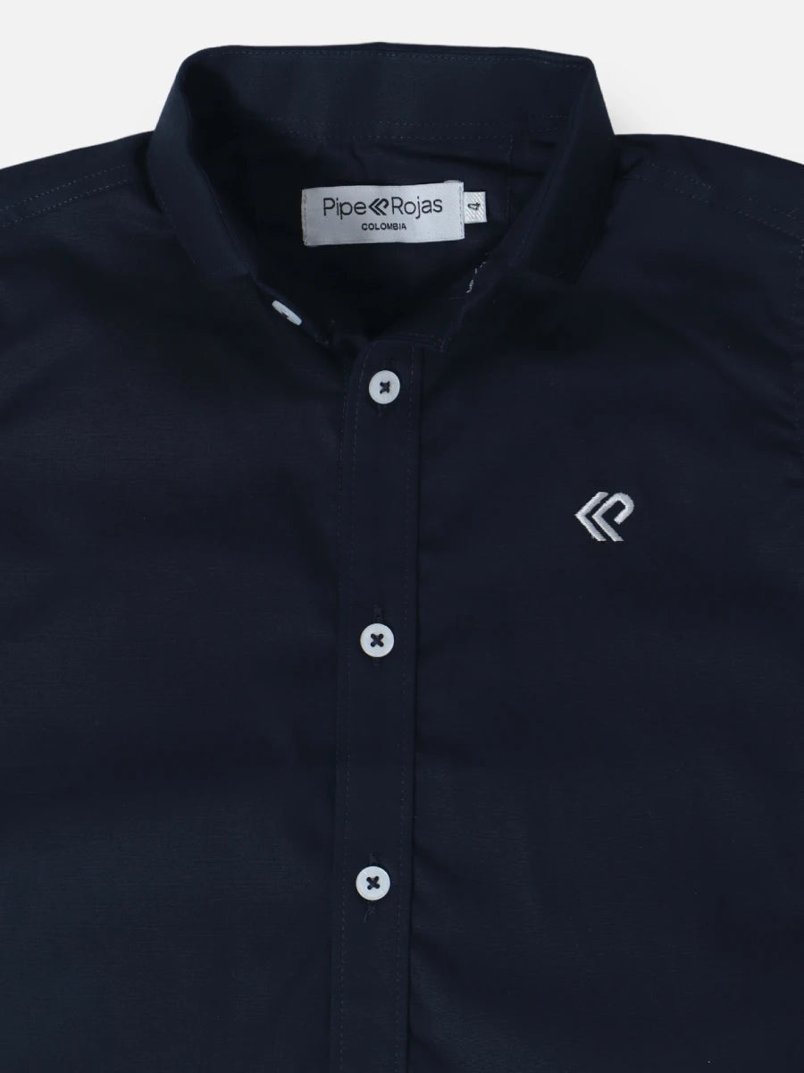 Camisa R028 M/C Azul Oscuro