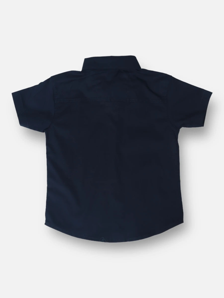 Camisa R028 M/C Azul Oscuro