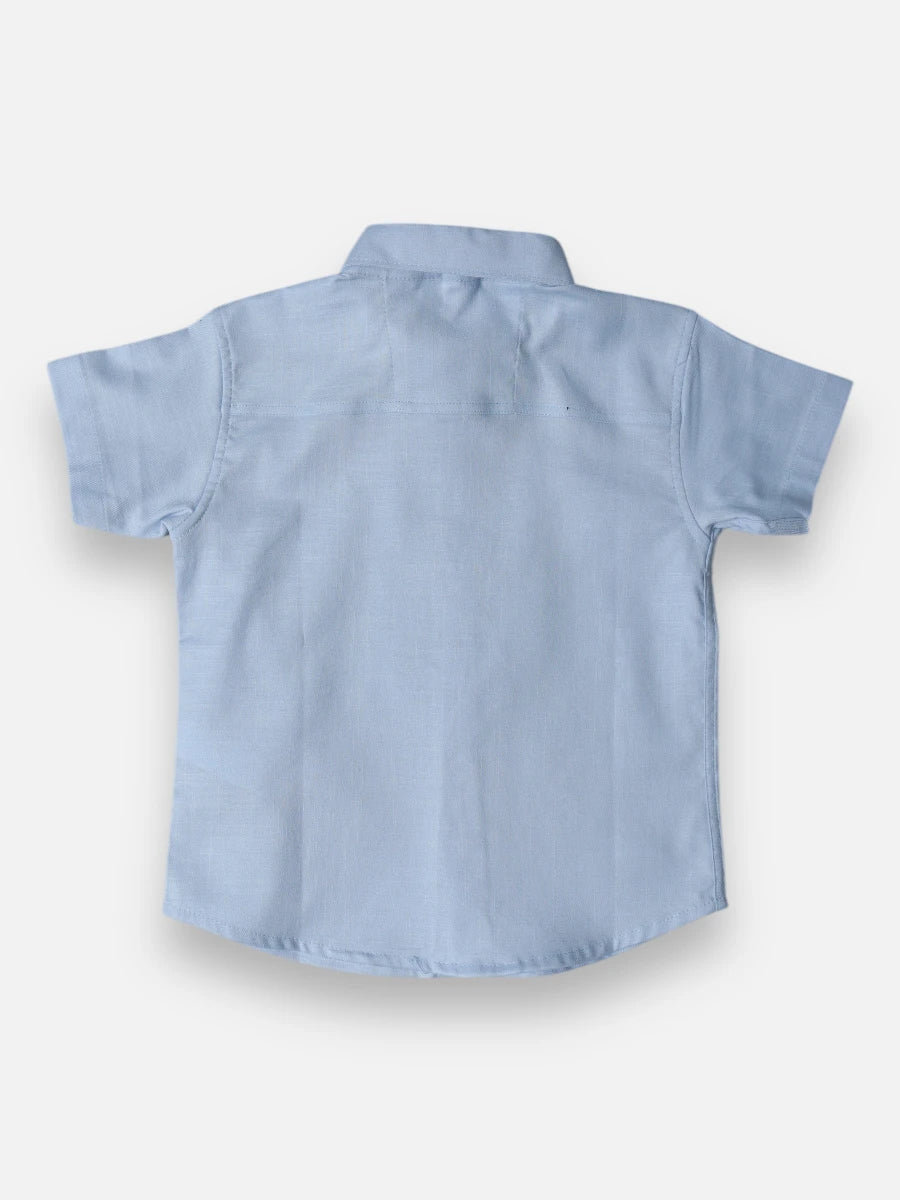 Camisa R051 M/C Lino Azul