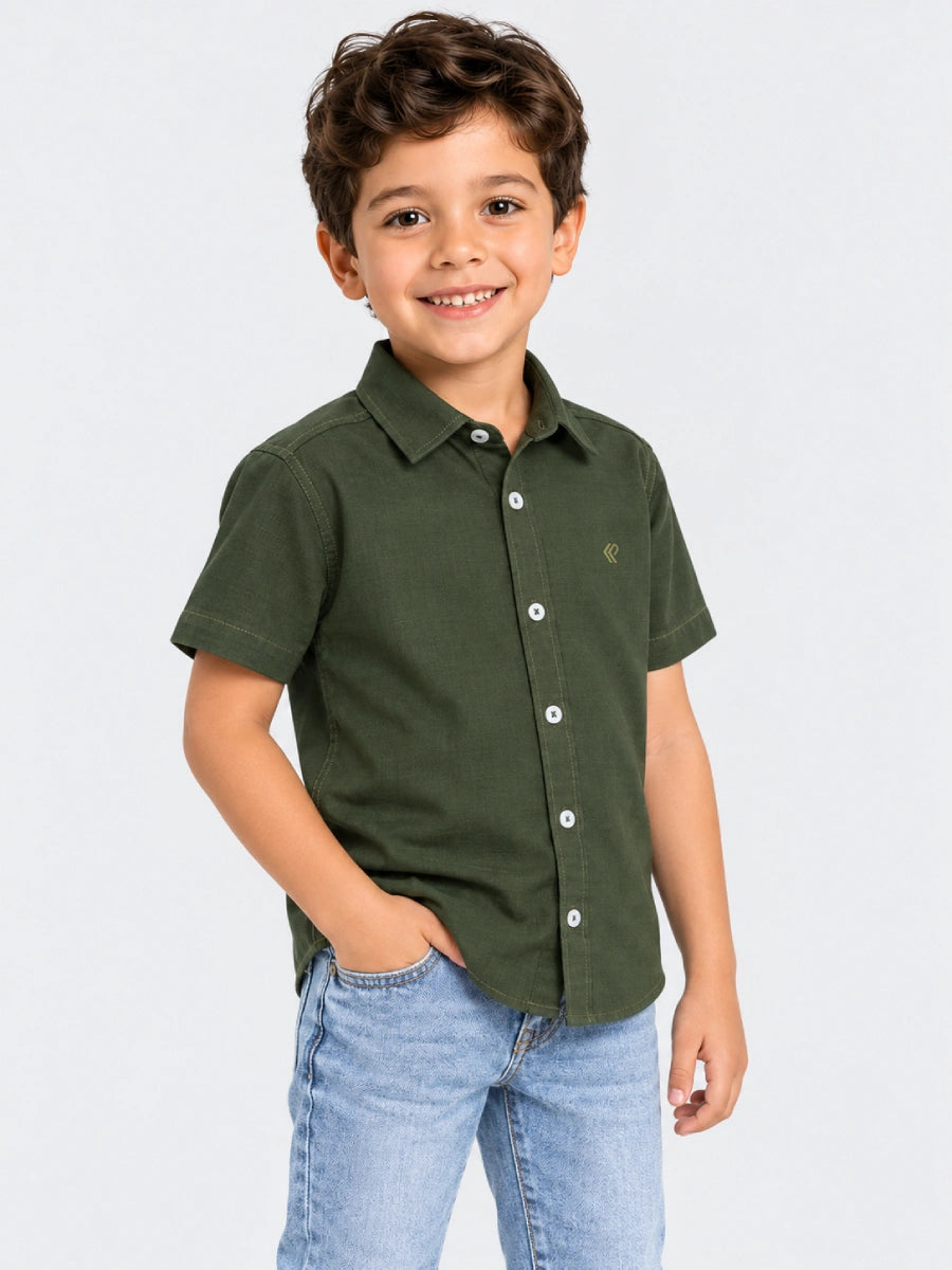 Camisa R054 M/C Lino Verde