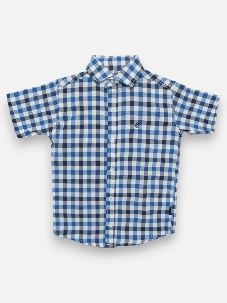 Camisa R058 M/C Cuadro Azul