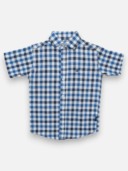 Camisa R058 M/C Cuadro Azul