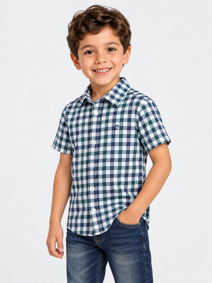 Camisa R060 M/C Cuadro Verde