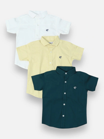 Combo 2 - Camisa Blanca, Amarilla, Verde T02-T08